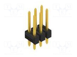 Connector: pin strips; pin header; male; PIN: 6; 2.54mm; THT; 2x3