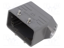 Enclosure: for HDC connectors; size D10B; for cable; angled; M25