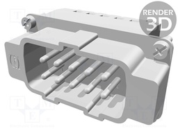 Connector: rectangular; male; Han ESS; PIN: 10; 10+PE; size 10B