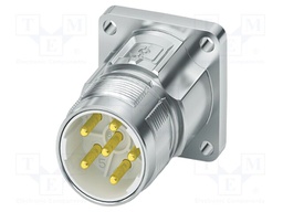 Connector: M23; socket; PIN: 6; crimped; straight; IP68; M23 PRO; 30A