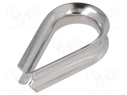 Thimble for rope; acid resistant steel A4; for rope; DIN6899