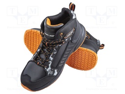 Boots; Size: 47; black-orange; nubuck,leather; bad weather,slip