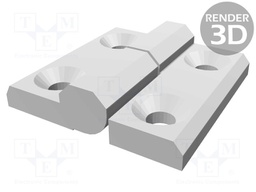 Hinge; Width: 60mm; technopolymer (PA); H: 60mm; Holes pitch: 36mm