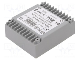 Transformer: mains; 14VA; 115VAC; 6V; 6V; Mounting: PCB; IP00