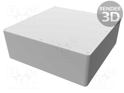 Enclosure: multipurpose; 1590; X: 188mm; Y: 188mm; Z: 67mm; aluminium