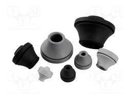 Grommet; Ømount.hole: 13mm; black; -40÷100°C; UL94V-0; IP67