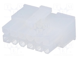 Plug; wire-wire/PCB; female; Mini-Fit Jr; 4.2mm; PIN: 12; for cable