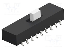 Switch: slide; Pos: 2; 6PDT; 0.3A/115VAC; ON-ON; SMD; Leads: for PCB