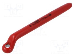 Wrench; insulated,single sided,box,bent; 9mm; 180/2VDEDP