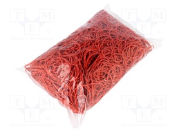 Rubber bands; Width: 1.5mm; Thick: 1.5mm; rubber; Colour: red