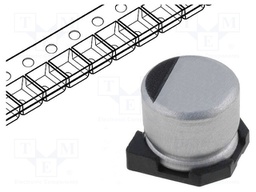 Capacitor: electrolytic; SMD; 47uF; 10VDC; Ø5x5.3mm; ±20%; 1000h