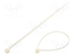 Cable tie; L: 188mm; W: 4.8mm; polyamide; 220N; natural; Ømax: 46mm