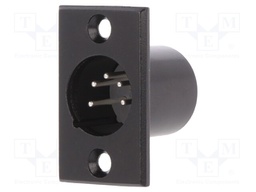 Socket; XLR; male; PIN: 5; for panel mounting,screw; soldering
