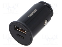 Power supply: switching; plug-in; 4.5÷12VDC; 30W; Ø25x48mm; black