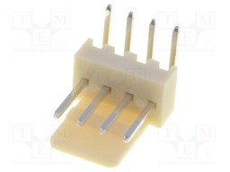 Socket; wire-board; male; 2.54mm; PIN: 4; THT; 250V; 3A; tinned