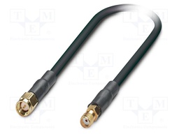 Cable; SMA male,SMA female; FRNC; shielded connectors; black