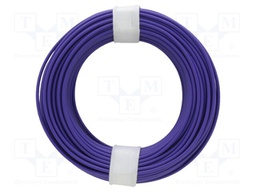 Wire; stranded; Cu; 1x0,14mm2; PVC; violet; 60V; -10÷85°C; 10m