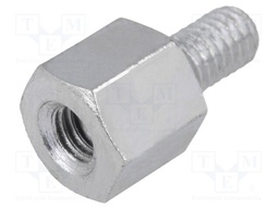 Screwed spacer sleeve; Int.thread: M3; 5mm; Ext.thread: M3; steel