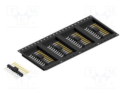 Connector: pin strips; pin header; male; PIN: 9; 2.54mm; SMT; 1x9