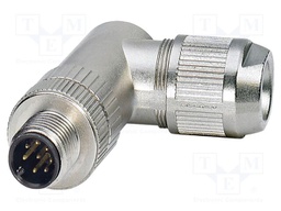 Connector: M12; plug; PIN: 8; 30V; angled; IP67; IDC; Contacts: CuSn