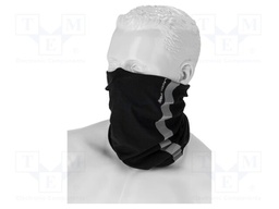 All-purpose tube scarf; flexible; black; microfibre polyester