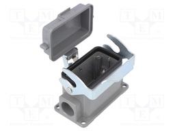 Enclosure: for HDC connectors; size D10B; with latch; with cover
