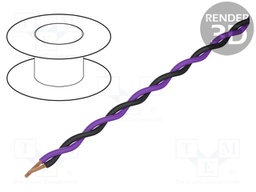 Wire: assembly; Core: stranded; 2x1.4mm; -20÷70°C; Package: 100m
