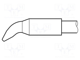 Tip; bent chisel; 2.2x1mm; longlife