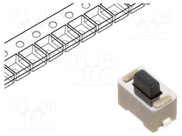 Switch: microswitch TACT; Pos: 2; SPST-NO; 0.05A/24VDC; Body: brown