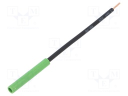 Socket; 4mm banana; 32A; 1kVDC; green; nickel plated; 130mm; 18mΩ