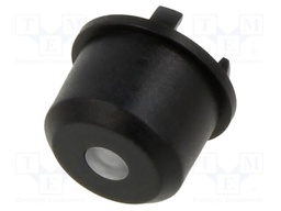 Button; LED; round; black; Ø9.6mm; polycarbonate