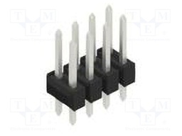 Connector: pin strips; pin header; male; PIN: 8; 2.54mm; THT; 2x4