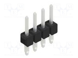 Connector: pin strips; pin header; male; PIN: 4; 2.54mm; THT; 1x4