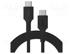 Cable; USB C plug,both sides; 2m; black; PVC; 480bps; 100W