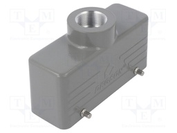 Enclosure: for HDC connectors; size D24B; for cable; straight