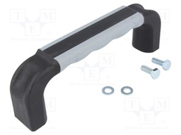 Handle; Mat: polyamide; black; H: 54.5mm; L: 173.6mm; W: 28.6mm