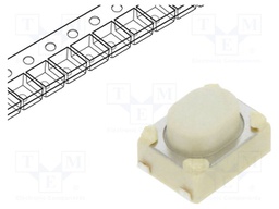 Microswitch TACT; SPST; Pos: 2; 0.05A/12VDC; SMD; 1.76N; OFF-(ON)