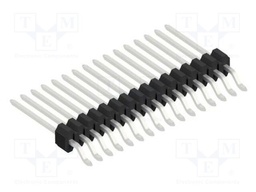 Connector: pin strips; pin header; male; PIN: 16; 1.27mm; SMT; 1x16