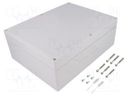 Enclosure: multipurpose; X: 232mm; Y: 302mm; Z: 110mm; TG ABS; ABS