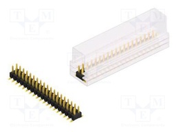 Connector: pin strips; pin header; male; PIN: 38; 2.54mm; SMT; 2x19