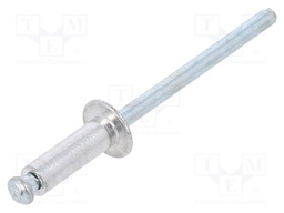Rivet; aluminium; Rivet diam: 4mm; L.rivet: 12mm; 500pcs.