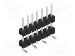 Connector: pin strips; pin header; male; PIN: 7; 2.54mm; SMT; 1x7