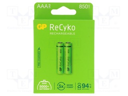 Re-battery: Ni-MH; AAA,R3; 1.2V; 850mAh; ReCyko; blister; Ready2Use