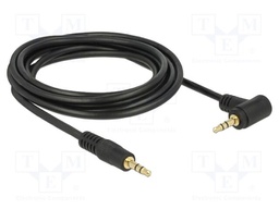 Cable; Jack 3.5mm 3pin plug,Jack 3.5mm 3pin angled plug; 3m