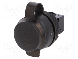 USB socket; 22mm; FrontCom; -40÷70°C; Ø22mm; IP65; Colour: black