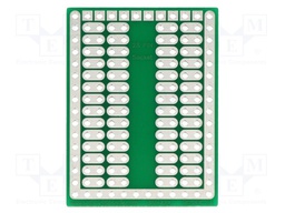 Board: universal; single sided,prototyping; W: 31.75mm; L: 42.54mm