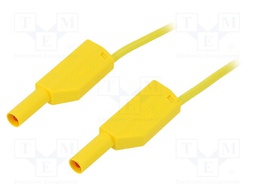 Test lead; PVC; 1m; yellow; 32A; Type: with 4mm axial socket