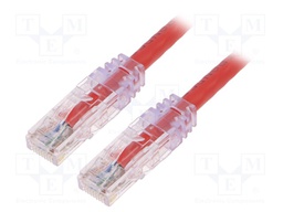 Patch cord; TX6™ PLUS,U/UTP; 6; stranded; Cu; LSZH; red; Len: 5m