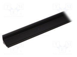 Profiles for LED modules; angular; black; L: 2m; aluminium; 30/60°