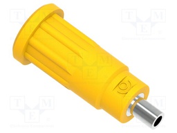 Connector: 2mm banana; socket; 10A; 24.7mm; yellow; insulated